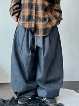 4000SOLD DENIM PINTUCK PANTS