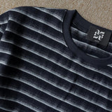 ASCLO デニムカラーボーダー半袖Tシャツ (3color)