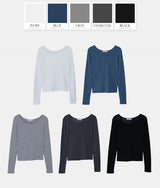 [SHOPPERMADE] Standard U-neck Long Sleeve T-Shirt (5color)