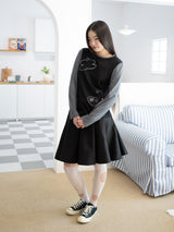 ニードルワークロングスリーブT (BLACK)