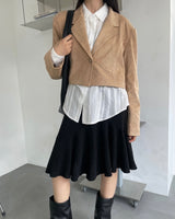 ヌミットラインストライプシースルールーズシャツ 2C