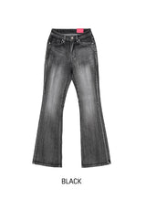 Pale brush bootcut denim pants