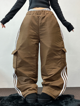 TRACK CARGO STRING PADDING PANTS ❤🖤🤎💚💙5COLOR