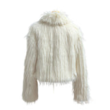 Winter Halo Long Hair Collar Fur Jacket