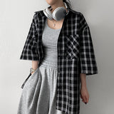Fore oversized fit Pocket Checkered Short-sleeved Shirt Shirt