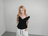 cats lace bra top(2 color)