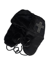 cross stud fur trapper hat