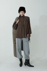 BOHEM KNOT BLOUSE_BROWN
