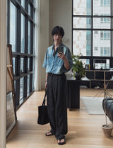 ハッシュロングワイドハーフバンディングスラックス