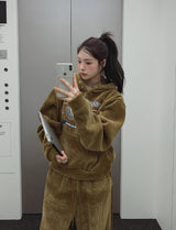 [Mink Brushed] Trust Velvet コーデュロイ クロップフード