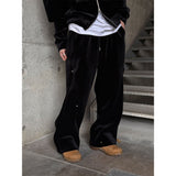 [SET UP가능] Velvet mink crop hood zip up