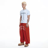 Lettering Balloon Sweatpants - RED