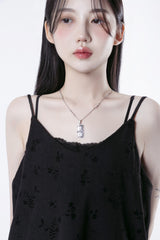 花 Silver lotus necklace