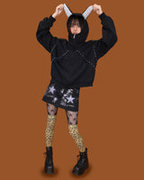 devil stud hood zip-up (2color)