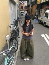 チェックロールアップシャツ