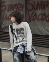 Route Print Overfit Knit