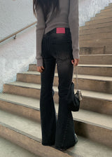 BLACK CAT BOOTS CUT DENIM