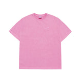 24FW アップリケロゴピグメントショートスリーブTシャツライトピンク