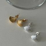 [925silver] ミニクリームピアス (2color)