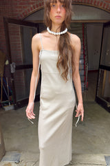 TWO WAY LONG DRESS - BEIGE