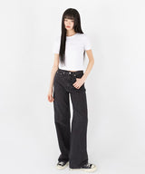 WASHED WIDE DENIM PANTS [2color]