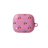 cherry glossy airpods case (pink)