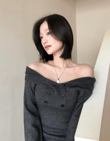 phillip two-button off-shoulder nt