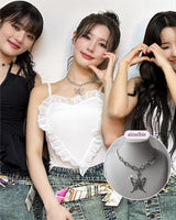 [IDLE Miyeon Necklace] Princess Butterfly Chain Semi Choker Necklace