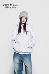24FW HOSHI X ADLV ワッペンパーカー メランジ