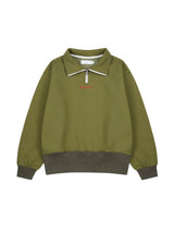 26ss ハーフジップアップロゴエンブロイダリーニットスウェットシャツ 2color