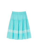 Bloom lace skirt - Aqua blue