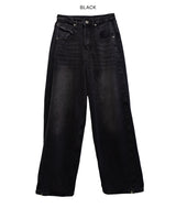 (Unisex) リッピーディープサンドフォルデッドオイルコーテッドデニム