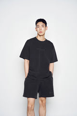 25SS シンプルロゴピグメントショートスリーブTシャツ チャコール