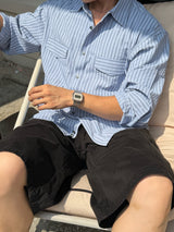 ワンフォーピークドストライプシャツ