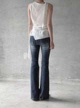 Lume Deep Blue Washed Low Bootcut Denim