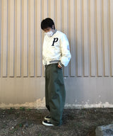 P LOGO BOMBER - IVORY