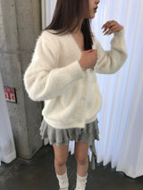 モヘアカーディガン