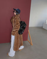 Maxi Raccoon Fake Fur Long Jacket Coat