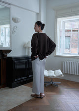 Satin Long Skirt (Silver)