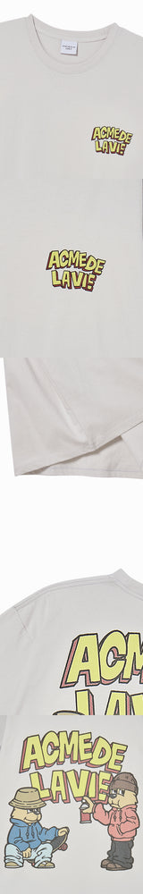 25FW AC ベアグラフィティ半袖Tシャツ ライトグレー