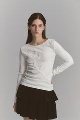 Lace Rose Long Sleeve Ivory