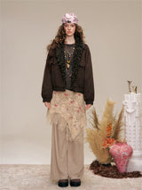 Layered Shirring Pleats Skort