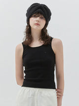 KIRSH PLAIN SLIM FIT SLEEVELESS - BLACK  