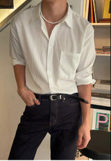 [M-4XL] Wrinkle free airism shirts(5color)