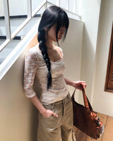 リオナフローラルシア―7スリーブTシャツ