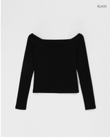 [B-BASIC] スタンダードオフショルダー長袖Tシャツ