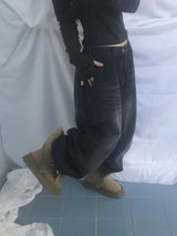 Suede Rabbit Fur Boots