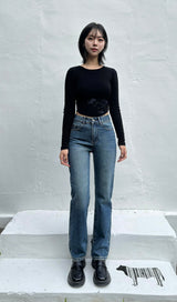 STRAIGHT FIT DENIM PANTS code 18317