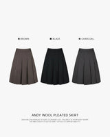 [ORIGINAL] Andy Wool Pleated Skirt