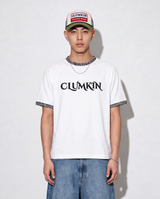 LEOPARD RINGER T-SHIRT (WHITE/GRAY) [MEN]